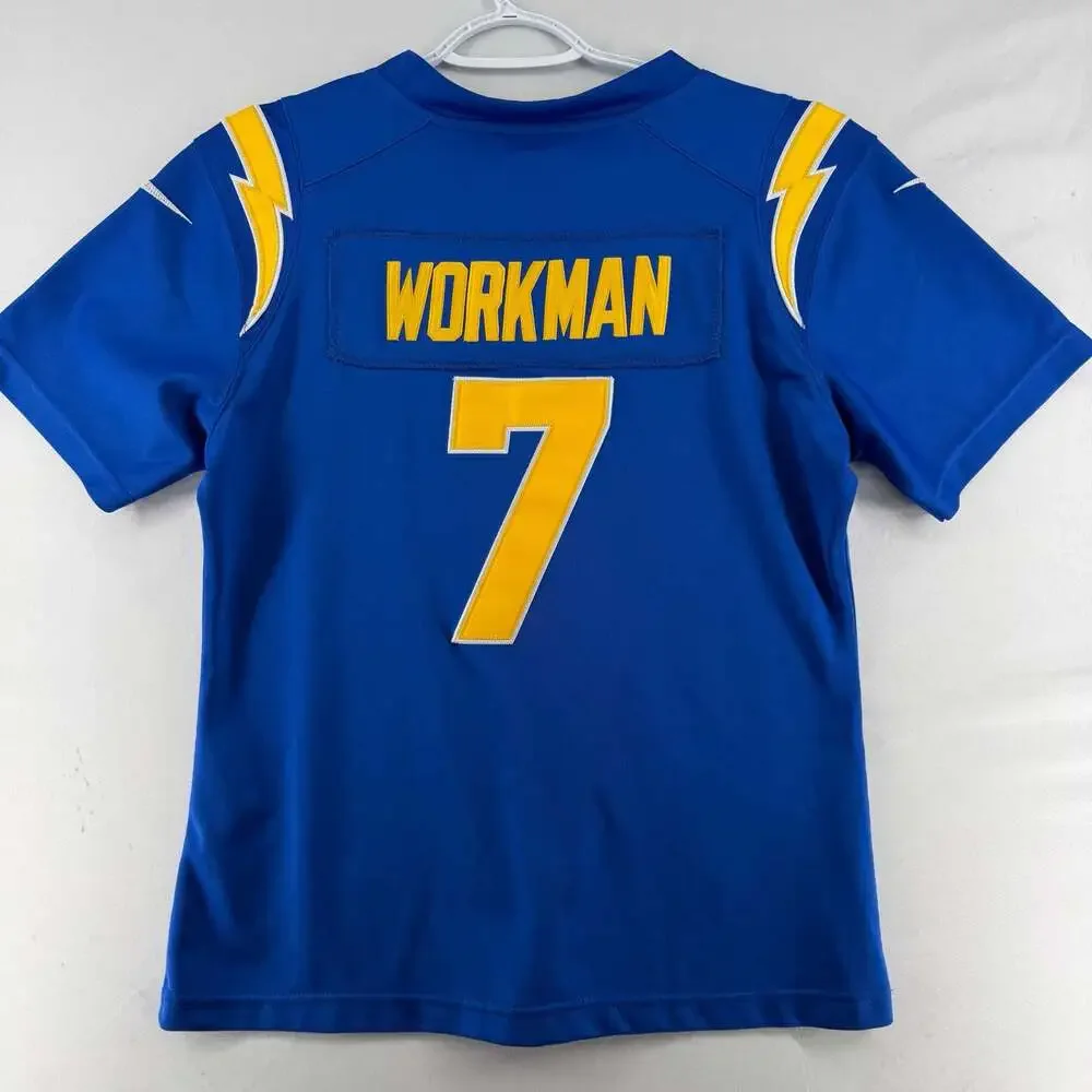 1222 YL Nike Los Angeles Chargers Workman #7 Jersey